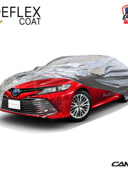 ผ้าคลุมรถเข้ารูป 100% รถ TOYOTA NEW CAMRY ปี 2019-2022 ผ้าคลุมรถกันแดด กันไอร้อน กันน้ำ รุ่น REFLEX COAT