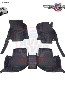 พรมรถยนต์ 6D รถ MERCEDES BENZ A CLASS รหัสตัวถัง W176 ปี 2012-2018 ชุดภายในห้องโดยสาร จำนวน 3 ชิ้น