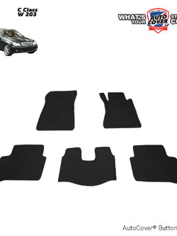 พรมปูพื้นรถยนต์ พรมกระดุม รถ BENZ C Class W203 รุ่น 4 ประตู ชุดพรมพื้นจำนวน 5 ชิ้น