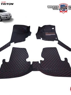 พรมรถยนต์ 6D รถ MITSUBISHI TRITON MEGA CAB ปี 2015-2018 ชุดภายในห้องโดยสาร จำนวน 3 ชิ้น