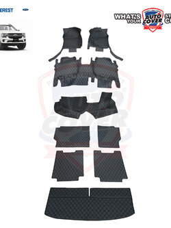 พรมรถยนต์ 6D รถ FORD EVEREST NEXT GEN ปี 2022-2027 ปูเต็มคันรวมแผ่นท้ายและหลังพนักพิง จำนวน 9 ชิ้น