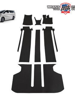 พรมปูพื้นรถยนต์ พรมกระดุม รถ TOYOTA ALPHARD VELLFIRE รางข้างเดี่ยว ชุดเต็มคันรวมท้าย จำนวน 7 ชิ้น