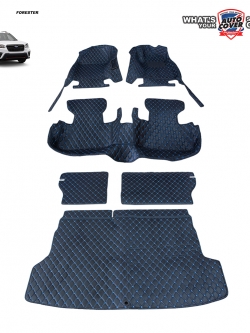 พรมรถยนต์ 6 D รถ SUBARU NEW FORESTER ปี 2019-2022 ชุดรวมแผ่นท้ายและหลังพนักพิง จำนวน 6 ชิ้น