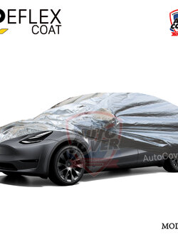 ผ้าคลุมรถเข้ารูป 100% รถ TESLA MODEL Y ปี 2021-2025 ผ้าคลุมรถกันแดด กันไอร้อน กันน้ำ รุ่น REFLEX COAT