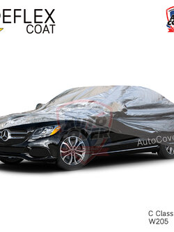 ผ้าคลุมรถเข้ารูป 100% รถ MERCEDES BENZ C Class รหัส W205 ปี 2014-2020 ผ้าคลุมกันแดด กันไอร้อน กันน้ำ รุ่น REFLEX COAT
