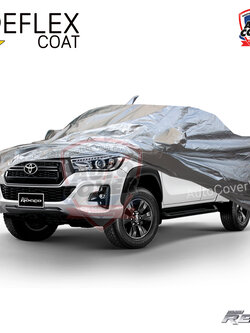 ผ้าคลุมรถเข้ารูป 100% รถ TOYOTA REVO 4 DOOR ปี 2015-2021 ผ้าคลุมรถกันแดด กันไอร้อน กันน้ำ รุ่น REFLEX COAT