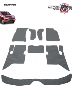 พรมปูพื้นรถยนต์ พรมกระดุม รถ CHEVROLET COLORADO 4 Door ปี 2011-2020 ชุดภายในห้องโดยสาร จำนวน 14 ชิ้น