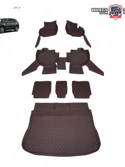พรมรถยนต์ 6D รถ BMW X1 รหัส F48 ปี 2016-2021 ชุดเต็มคัน + หลังเบาะ + แผ่นท้าย จำนวน 7 ชิ้น