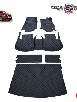 พรมรถยนต์ 6D รถ NISSAN ALL NEW X-TRAIL HyBrid 5 ที่นั่ง ปี 2015-2019 ชุดเต็มคัน รวมแผ่นท้ายและหลังพนักพิง จำนวน 6 ชิ้น