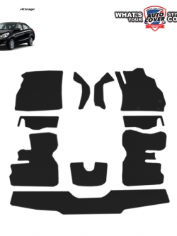 พรมปูพื้นรถยนต์ พรมกระดุม รถ MITSUBISHI ATTRAGE ชุดภายในห้องโดยสาร จำนวน 10 ชิ้น