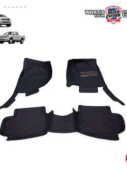 พรมรถยนต์ 6D รถ FORD RANGER CAB ปี 2012-2020 ชุดภายในห้องโดยสาร จำนวน 3 ชิ้น