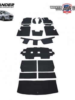 พรมปูพื้นรถยนต์ พรมกระดุม รถ MITSUBISHI XPANDER ปี 2018-2022 ชุดเต็มคันรวมแผ่นท้ายและหลังพนักพิง จำนวน 17 ชิ้น