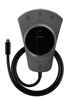 ERTK หัวแปลง Optical Switcher เข้า 1 ออก 3 หรือ เข้า 3 ออก 1 สามารถสลับฝั่งได้ สีดำ แบบมีสายในตัว