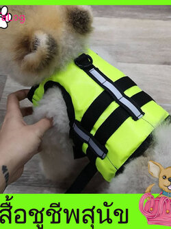เสื้อชูชีพสุนัขแบบเสื้อกล้าม : สีเขียว