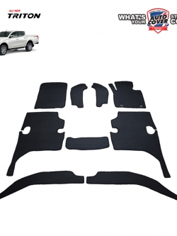 พรมปูพื้นรถยนต์ พรมกระดุม รถ MITSUBISHI TRITON 4 DOOR ปี 2015-2019 ชุดภายในห้องโดยสาร จำนวน 9 ชิ้น