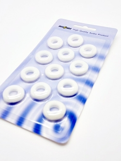 ฟองน้ำหูฟังเอียบัด Hiegi สีขาว เจาะรู ขนาดมาตรฐาน สำหรับหูฟัง Earbud ทุกรุ่น 1แพค 6คู่