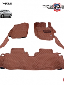 พรมปูพื้นรถยนต์ 6 D รถ TOYOTA VIOS ปี 2008-2012 พรมรถยนต์ชุดภายในห้องโดยสาร จำนวน 3 ชิ้น