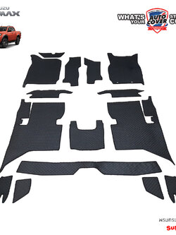 พรมปูพื้นรถยนต์ พรมกระดุม รถ ISUZU ALL NEW D-MAX 4 Door ปี 2020-2025 ชุดภายในห้องโดยสาร จำนวน 15 ชิ้น