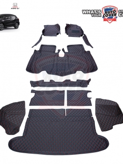 พรมปูพื้นรถยนต์ 6D รถ HONDA HRV ปี 2015-2020 พรมรถยนต์ ชุดเต็มคัน+หลังเบาะ+แผ่นท้าย+ซุ้มล้อ จำนวน 9 ชิ้น