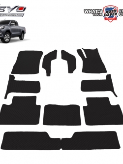 พรมปูพื้นรถยนต์ พรมกระดุม รถ TOYOTA REVO OPEN CAB ปี 2015-2022 เกียร์ Auto ชุดภายในห้องโดยสาร จำนวน 11 ชิ้น