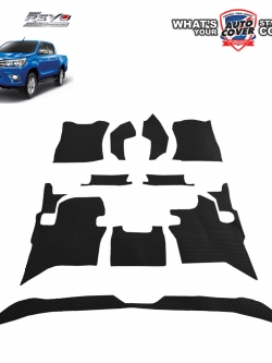 พรมปูพื้นรถยนต์ พรมกระดุม รถ TOYOTA REVO 4 DOOR ปี 2015-2022 เกียร์ Manual ชุดภายในห้องโดยสาร จำนวน 10 ชิ้น