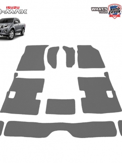 พรมปูพื้นรถยนต์ พรมกระดุม รถ ISUZU D-MAX Space Cab ปี 2013-2018 ชุดภายในห้องโดยสาร จำนวน 10 ชิ้น
