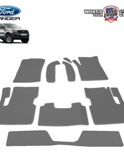พรมปูพื้นรถยนต์ พรมกระดุม รถ FORD RANGER SUPER CAB ปี 2012-2022 ชุดภายในห้องโดยสาร จำนวน 10 ชิ้น