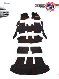 พรมปูพื้นรถยนต์ พรม 6D รถ TOYOTA INNOVA ปี 2005 -2015 พรมรถยนต์ชุดเต็มคัน รวมแผ่นท้ายและหลังพนักพิง จำนวน 7 ชิ้น