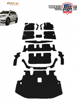 พรมปูพื้นรถยนต์ พรมกระดุม รถ HONDA BR-V รุ่น 7 ที่นั่ง ชุดเต็มคันรวมแผ่นท้าย จำนวน 15 ชิ้น