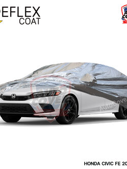 ผ้าคลุมรถเข้ารูป 100% รถ HONDA CIVIC (FE) SEDAN ปี 2021-2026 ผ้าคลุมกันแดด กันไอร้อน กันน้ำ รุ่น REFLEX COAT
