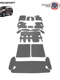 พรมปูพื้นรถยนต์ พรมกระดุม รถ MITSUBISHI PAJERO SPORT ปี 2008-2015 ชุดเต็มคัน+หลังเบาะ+แผ่นท้าย จำนวน 14 ชิ้น