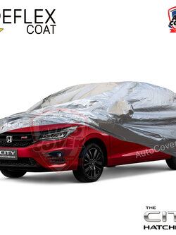 ผ้าคลุมรถเข้ารูป 100% รถ HONDA NEW CITY HATCHBACK ปี 2021-2026 ผ้าคลุมกันแดด กันไอร้อน กันน้ำ รุ่น REFLEX COAT