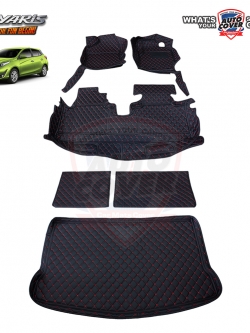 พรมรถยนต์ 6 D รถ TOYOTA ALL NEW YARIS HATCHBACK 5 ประตู ปี 2017-2022 พรมรถยนต์ ชุดเต็มคัน จำนวน 6 ชิ้น