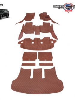 พรมปูพื้นรถยนต์ 6D รถ TOYOTA ALL NEW FORTUNER ปี 2015-2020 พรมรถยนต์ชุดเต็มคัน+หลังเบาะ+แผ่นท้าย จำนวน 9 ชิ้น