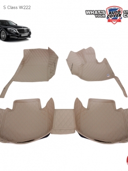พรมปูพื้นรถยนต์ 6D รถ MERCEDES BENZ S CLASS รหัสตัวถัง W222 ปี 2013-2019 พรม6D ชุดภายในห้องโดยสาร จำนวน 3 ชิ้น