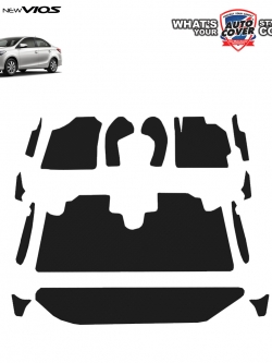 พรมปูพื้นรถยนต์ รถ TOYOTA VIOS ปี 2014 - 2021 พรมกระดุม ชุดภายในห้องโดยสาร จำนวน 14 ชิ้น