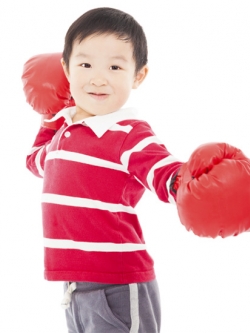 นวมเด็ก สีแดง (ขนาด 6 oz)