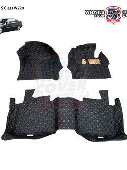 พรมรถยนต์ 6D รถ MERCEDES BENZ S CLASS รหัสตัวถัง W220 ปี 1999-2005 ชุดภายในห้องโดยสาร จำนวน 3 ชิ้น