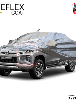 ผ้าคลุมรถเข้ารูป 100% รถ MITSUBISHI TRITON 4 DOOR ปี 2019-2022 ผ้าคลุมกันแดด กันไอร้อน กันน้ำ รุ่น REFLEX COAT