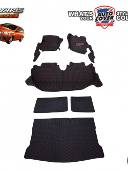 พรมปูพื้นรถยนต์ 6 D รถ TOYOTA YARIS ปี 2014-2017 พรมรถยนต์ชุดเต็มคัน จำนวน 6 ชิ้น