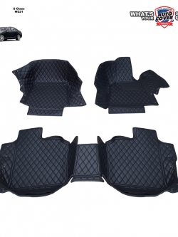 พรมปูพื้นรถยนต์ 6D รถ MERCEDES BENZ S CLASS รหัสตัวถัง W221 ปี 2006-2014 ชุดภายในห้องโดยสาร จำนวน 3 ชิ้น