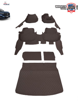 พรมปูพื้นรถยนต์ 6D รถ HONDA CRV (Gen 6) 2022-2027 รุ่น 5 ที่นั่ง พรมรถยนต์ชุดเต็มคันรวมแผ่นท้ายและหลังพนักพิง จำนวน 6 ชิ้น
