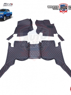 พรมปูพื้นรถยนต์ 6D รถ TOYOTA REVO 4 DOOR ปี 2015-2023 พรมรถยนต์ชุดภายในห้องโดยสาร จำนวน 3 ชิ้น