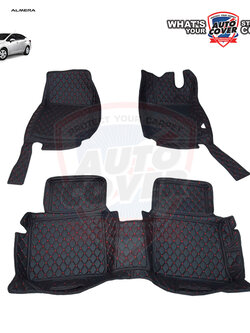 พรมรถยนต์ 6D รถ NISSAN ALL NEW ALMERA ปี 2020 - 2025 ชุดภายในห้องโดยสาร จำนวน 3 ชิ้น
