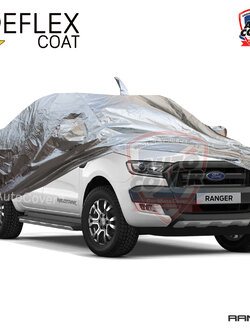 ผ้าคลุมรถเข้ารูป 100% รถ FORD RANGER 4 DOOR ปี 2012-2020 ผ้าคลุมกันแดด กันไอร้อน กันน้ำ รุ่น REFLEX COAT