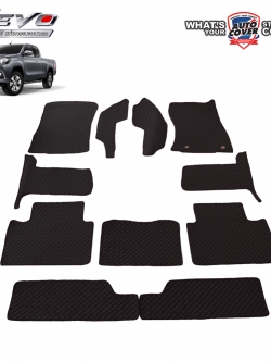 พรมปูพื้นรถยนต์ พรมกระดุม รถ TOYOTA REVO SMART CAB ปี 2015-2022 เกียร์ Manual ชุดภายในห้องโดยสาร จำนวน 11 ชิ้น