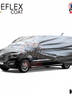 ผ้าคลุมรถเข้ารูป 100% รถ HYUNDAI H1 ปี 2018-2025 ผ้าคลุมกันแดด กันไอร้อน กันน้ำ รุ่น REFLEX COAT