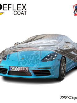 ผ้าคลุมรถเข้ารูป รถ PORSCHE CAYMAN 718 ปี 2017-2023 ผ้าคลุมกันแดด กันไอร้อน กันน้ำ รุ่น REFLEX COAT