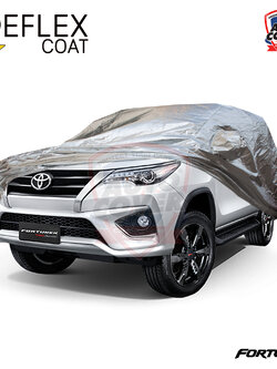 ผ้าคลุมรถเข้ารูป 100% รถ TOYOTA FORTUNER ปี 2015-2021 ผ้าคลุมรถกันแดด กันไอร้อน กันน้ำ รุ่น REFLEX COAT