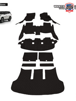 พรมปูพื้นรถยนต์ พรม 6D รถ TOYOTA FORTUNER LEGENDER ปี 2022-2025 พรมรถยนต์ชุดเต็มคัน+หลังเบาะ+แผ่นท้าย จำนวน 9 ชิ้น